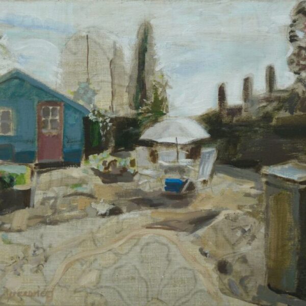 De verbouwing van mijn tuin / 30 x 40 cm / acryl